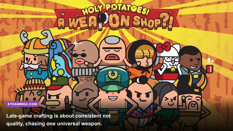 Holy Potatoes A Weapon Shop late game workshop producing advanced weapons