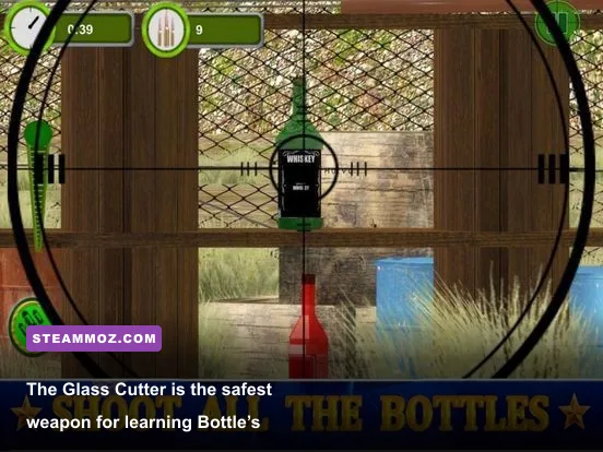 Bottle character using the Glass Cutter against early enemies