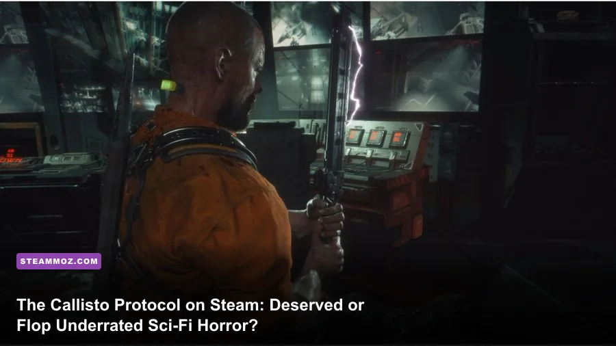 Jacob Lee holding a stun baton in the dark corridors of Black Iron Prison
