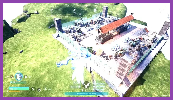 Automated Palworld base with Pals crafting items on Sphere Factory Assembly Lines.