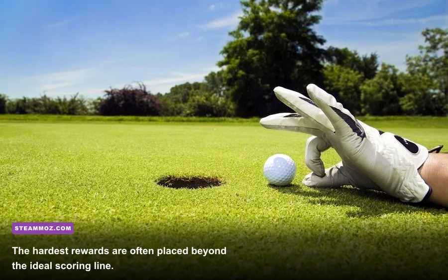 Cheap Golf late-game hidden collectible beside a difficult golf hole
