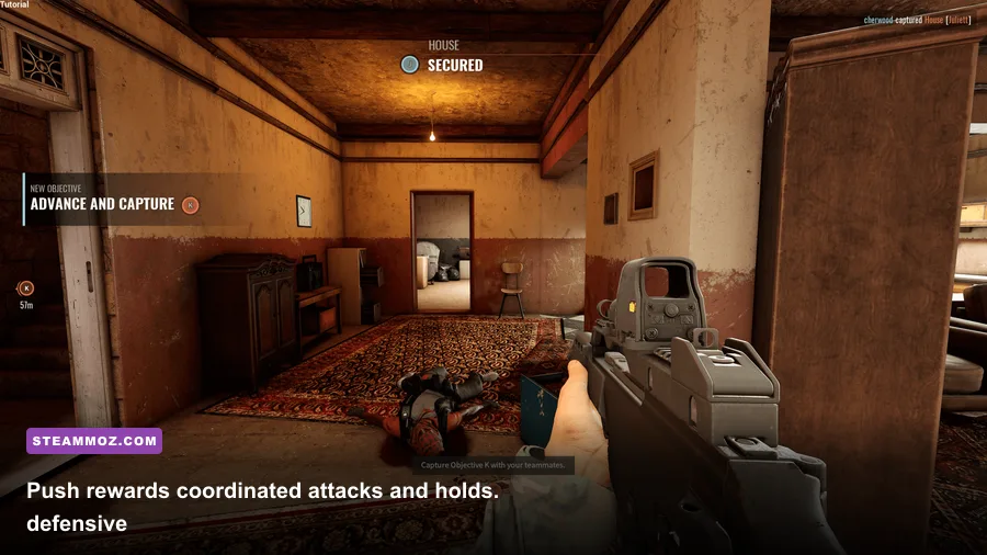 Insurgency Sandstorm Push mode team capturing an objective