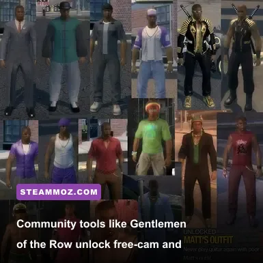 Saints Row 2 PC running with Gentlemen of the Row modification and enhanced draw distance