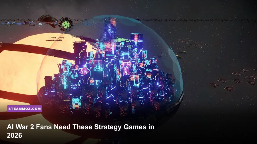 AI War 2 The Spire Rises galaxy map showing enemy fortresses and player fleet