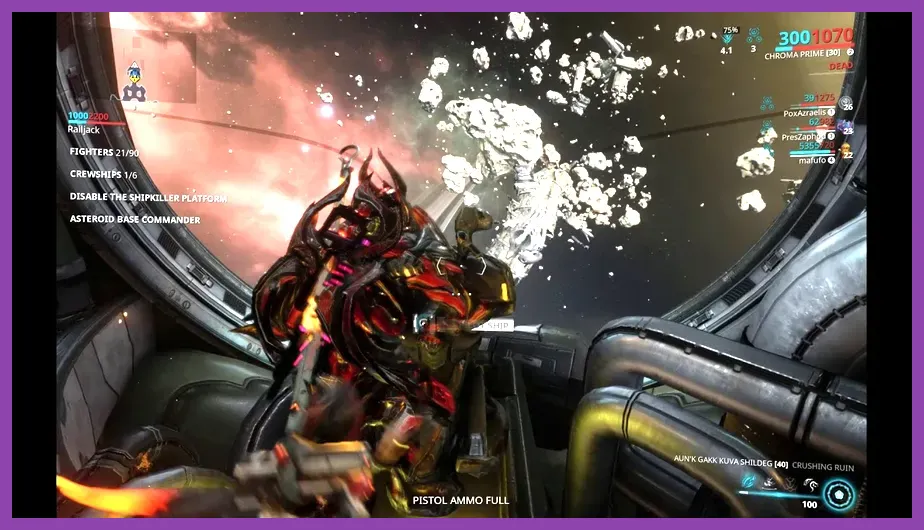 Warframe Railjack mission demanding high performance
