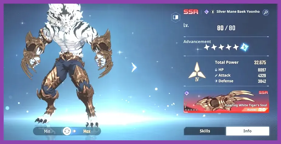 Baek Yoonho transformed into a tank character during combat in Solo Leveling ARISE