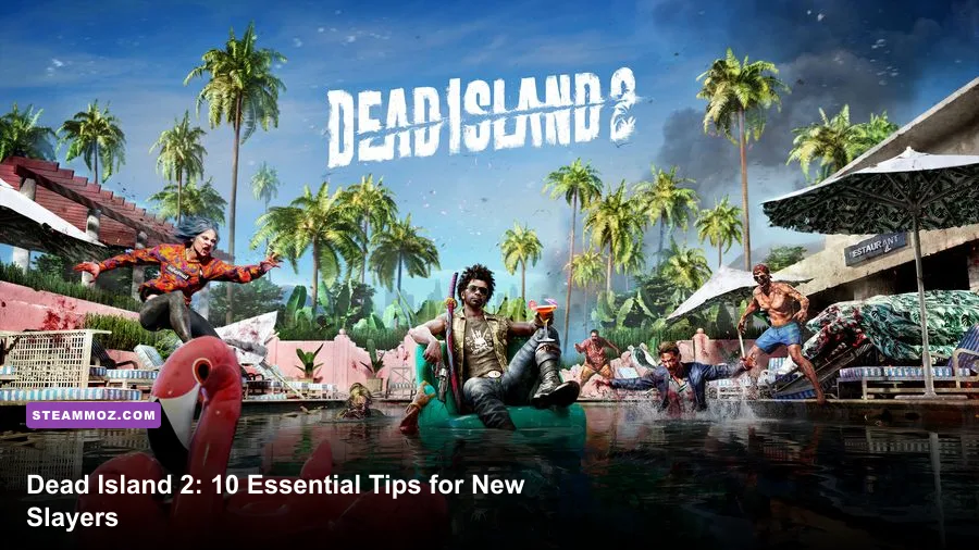 Dead Island 2 Slayer battling zombies on Hollywood Boulevard