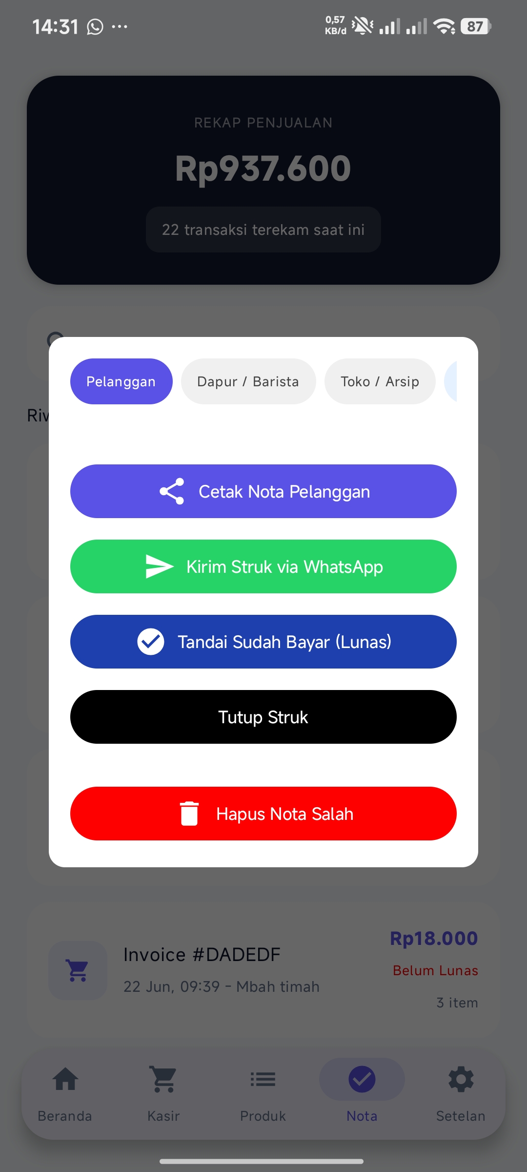 JAGO KASIR Screenshot