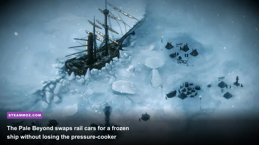 The Pale Beyond crew trapped aboard the Temperance in an icy polar expedition