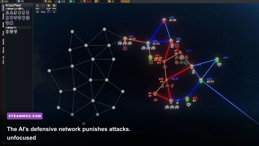 AI War 2 AI command station protected by defensive turrets