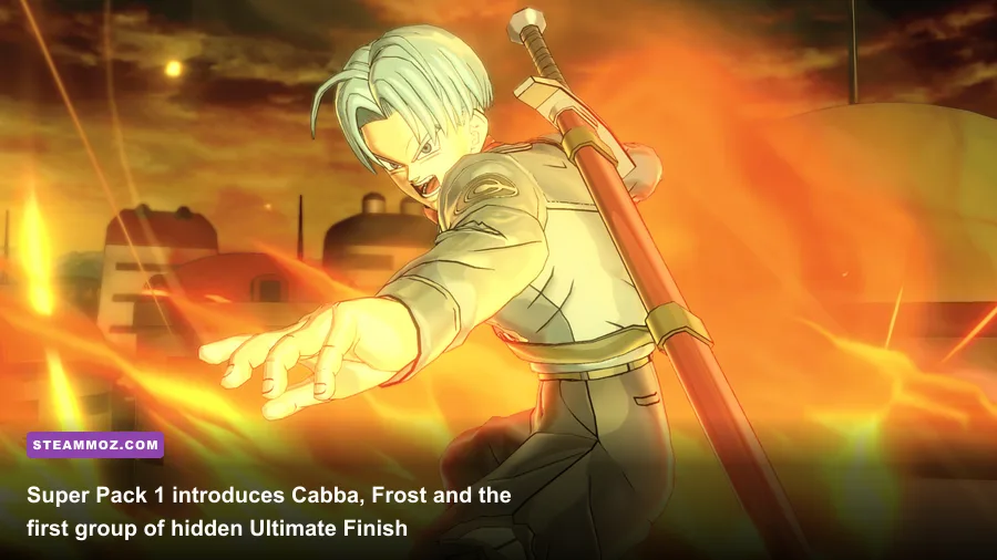 Cabba and Frost from Dragon Ball Xenoverse 2 Super Pack 1 during a parallel quest