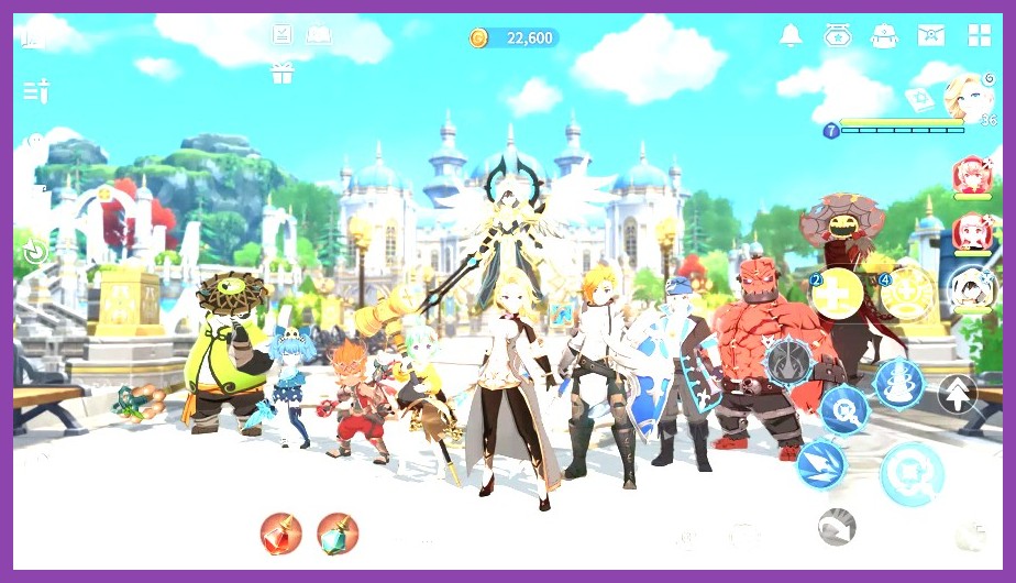 A balanced team composition featuring top tier Fire Water and Wind Nat 5 monsters