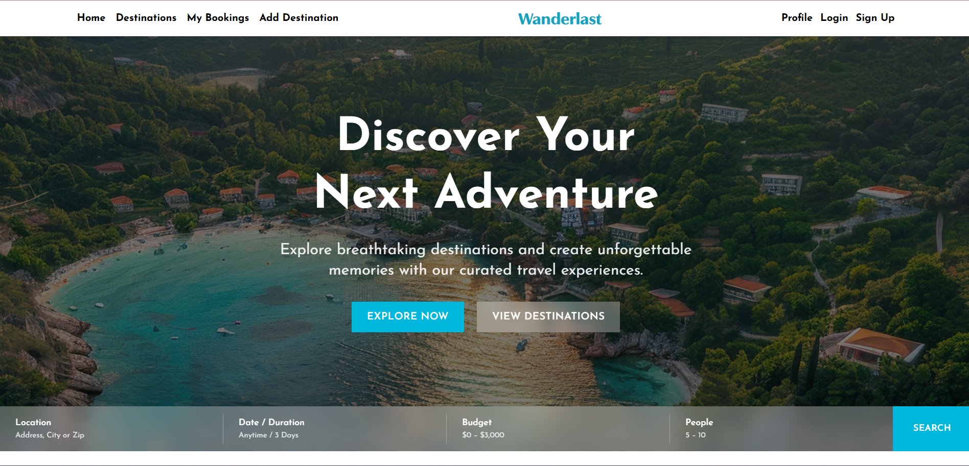 Wanderlust – Travel Booking Platform