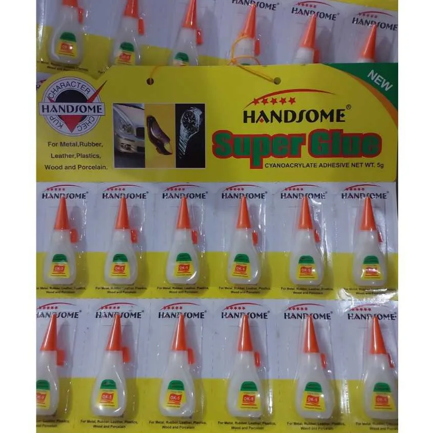LEM KOREA/LEM SERBAGUNA-LEM ALTECO SUPER GLUE HANDSOME HS-40 HARGA 1PCS/ LEM TETES MULTIFUNGSI/ LEM SERBAGUNA MULTIFUNGSI/LEM SUPER GLUE MURAH/HANDSOME LEM KOREA 5 GRAM TETES KOREA CAIR POWER GLUE G SERBA GUNA - Gambar 4