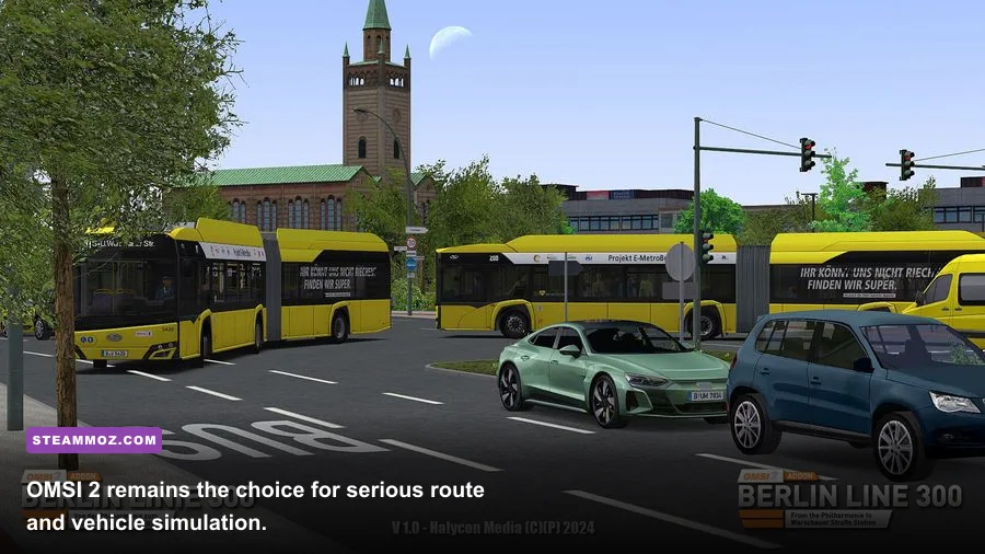OMSI 2 MAN SD202 bus cockpit on the Berlin Spandau map