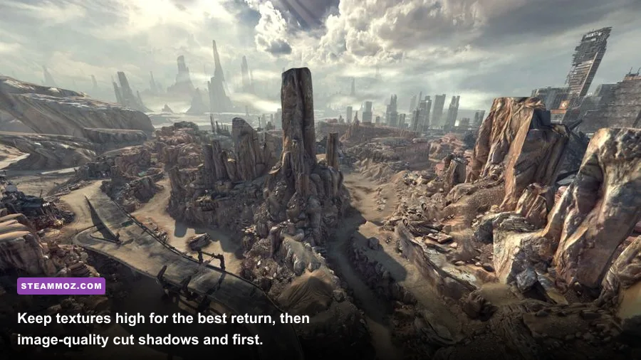 Edge of Eternity futuristic wasteland environment in 4K