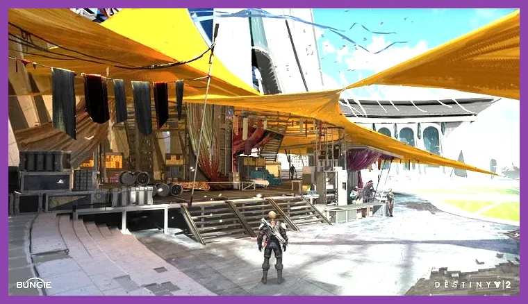 Destiny 2 The Tower social space vendor area