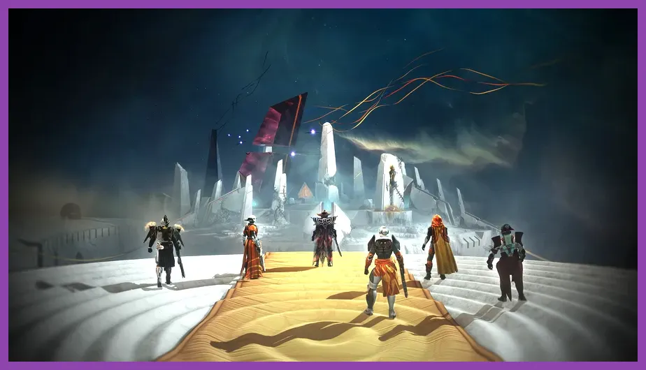 Guardians battling enemies during an end-game Destiny 2 raid encounter