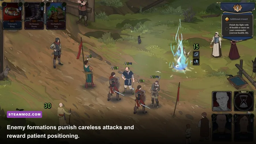 Ash of Gods The Way tactical encounter against enemy units and archers
