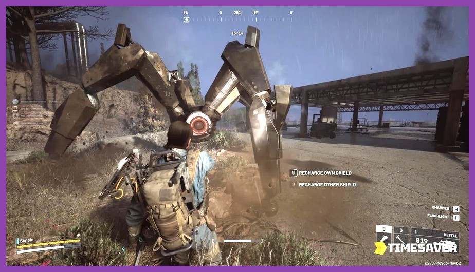 Player equipped with top-tier gear for the secret boss