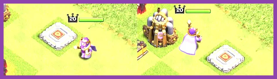 Grand Warden activating Eternal Tome during a Clash of Clans attack