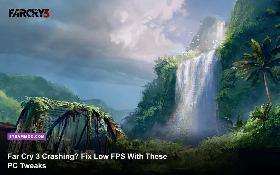 Jason Brody overlooking the tropical island in Far Cry 3 on PC