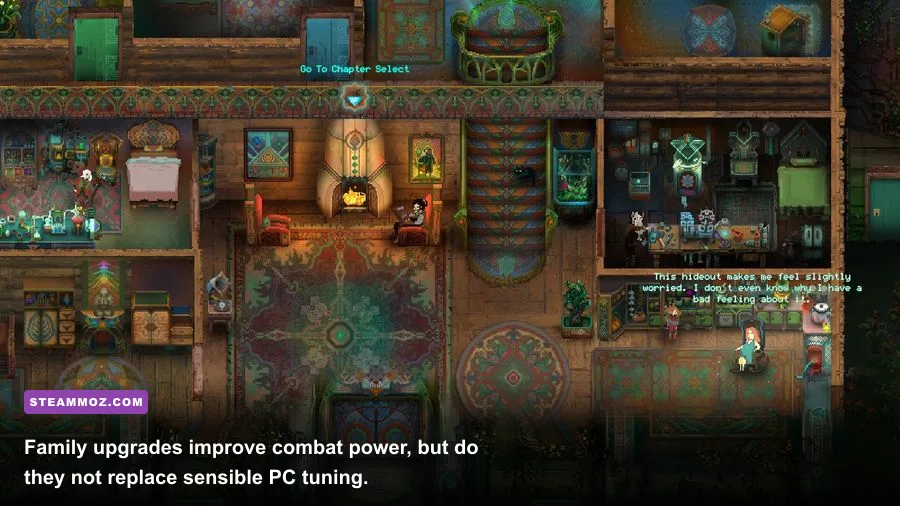 Bergson family house and upgrade area in Children of Morta