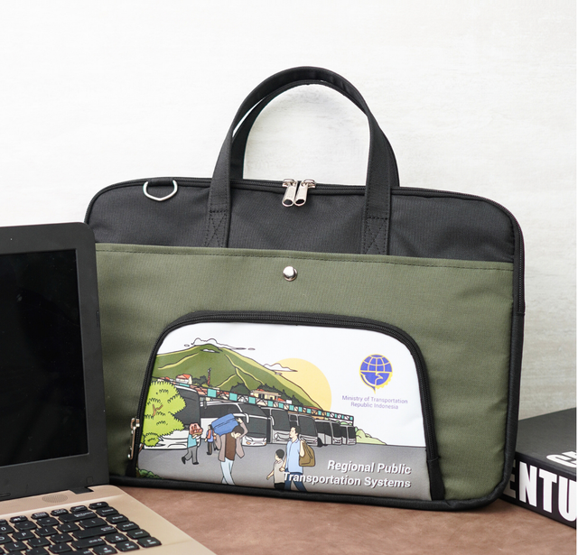 Tas Laptop Custom Bahan Kanvas Model Carya