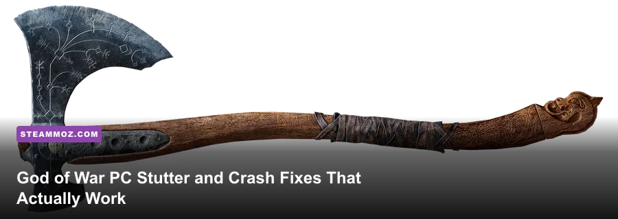 Kratos wielding the Leviathan Axe in God of War on PC