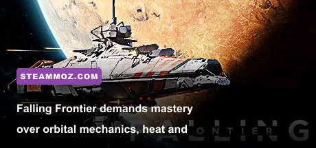 Warships engaging in orbital fleet combat in Falling Frontier