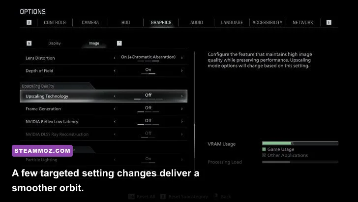 Breathedge PC graphics settings menu with resolution and quality options