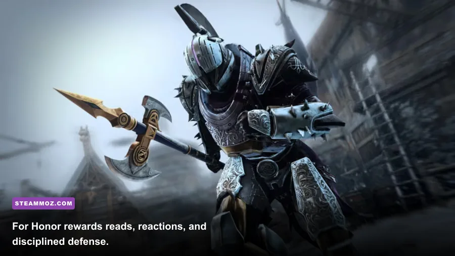 For Honor Lawbringer fighting a Warden in a medieval duel