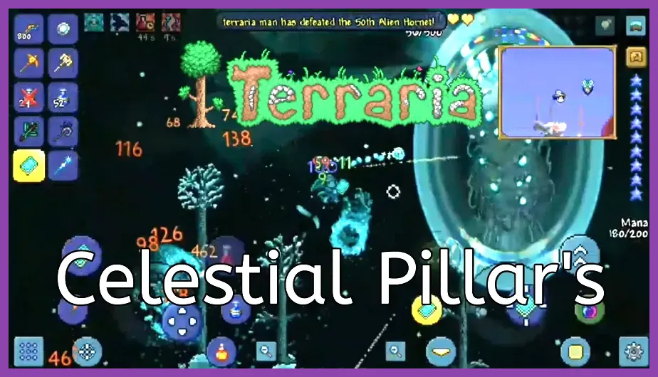 Clearing Celestial Pillars before the Moon Lord fight