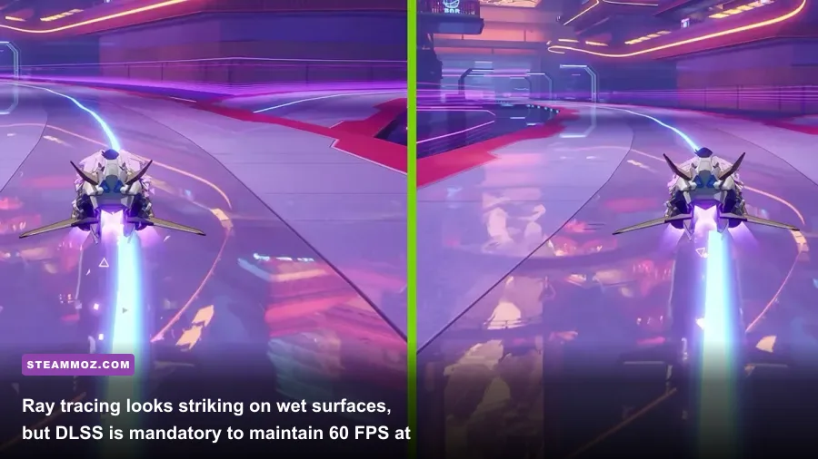 Tower of Fantasy ray tracing reflection demonstration on PC