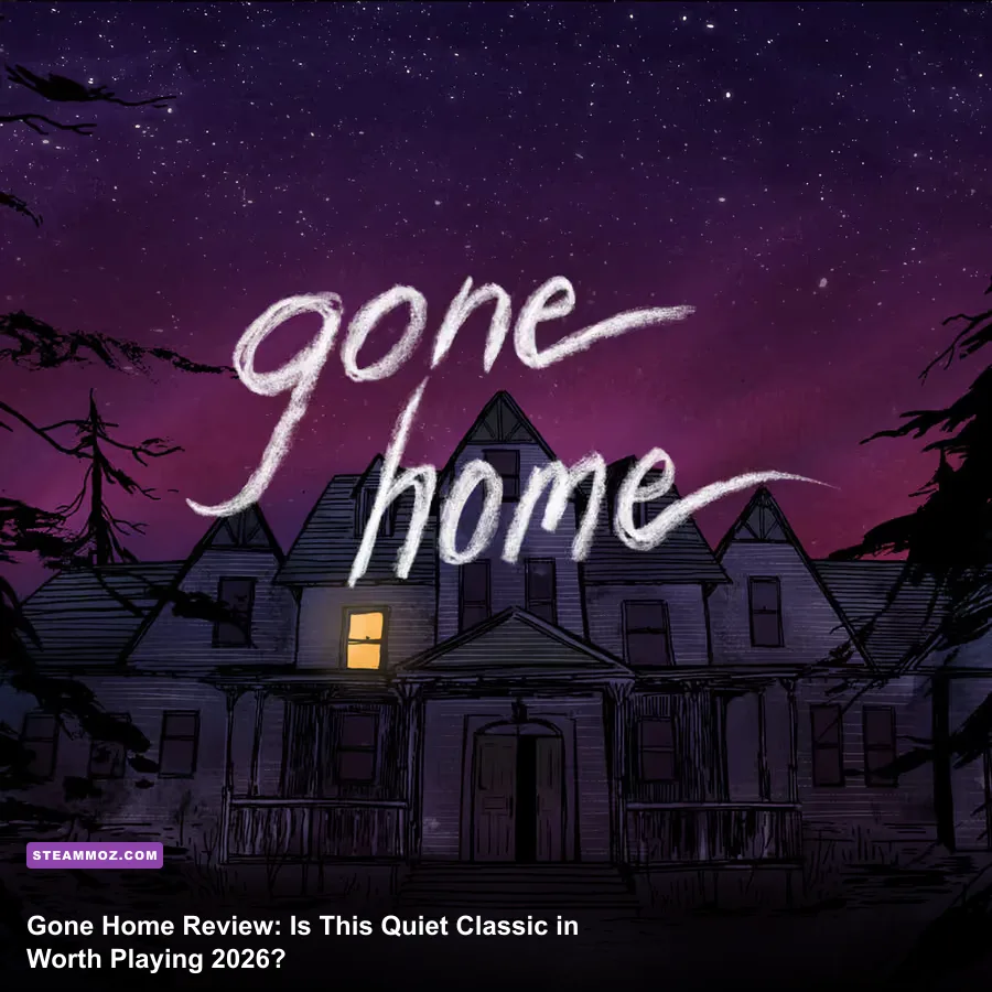 Gone Home's empty family house at night in 1995