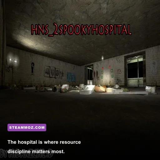 Husk hospital corridor with flickering lights and enemy shadows