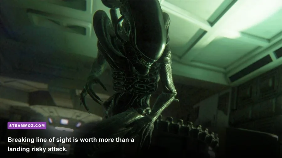 Xenomorph searching for Amanda Ripley during Alien Isolation stealth gameplay