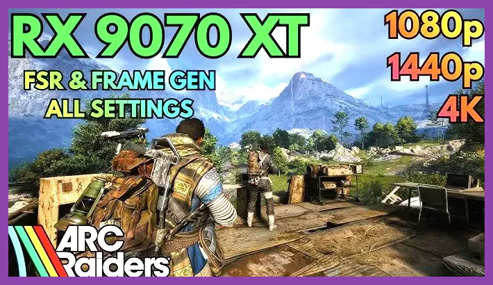 Benchmark table showing ARC Raiders FPS across resolutions