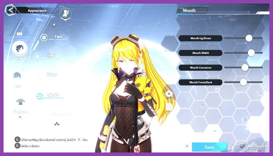 Tower of Fantasy character select screen showing various Simulacra skins and weapons