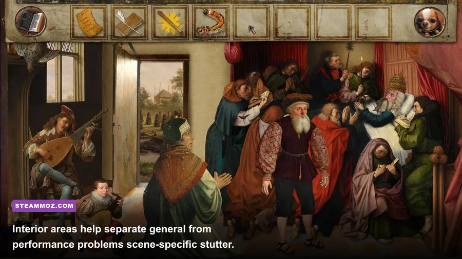 Death of the Reprobate interior room gameplay scene