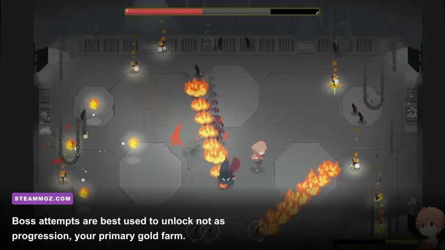 Bittersweet Birthday boss battle in a neon action arena