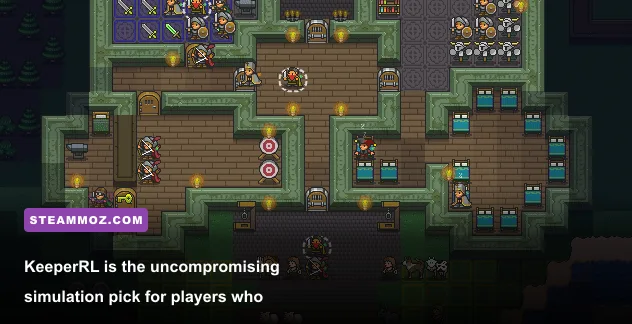 KeeperRL fortress dungeon management with creatures rooms and defensive layout