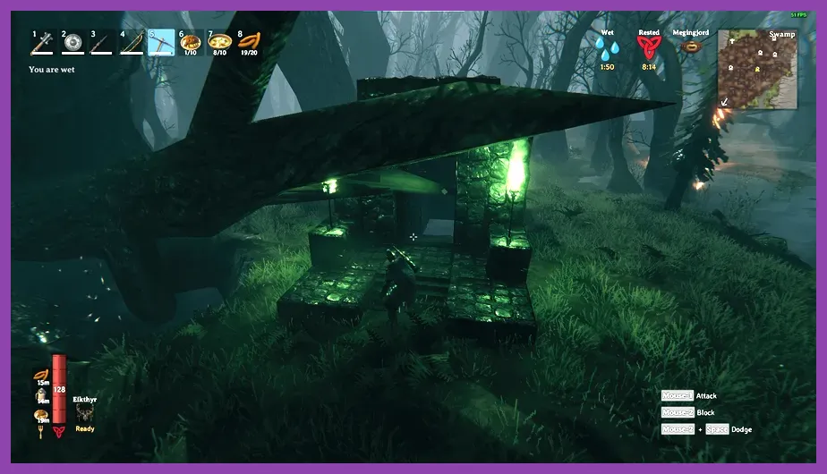 Valheim Sunken Crypt entrance locked with swamp key