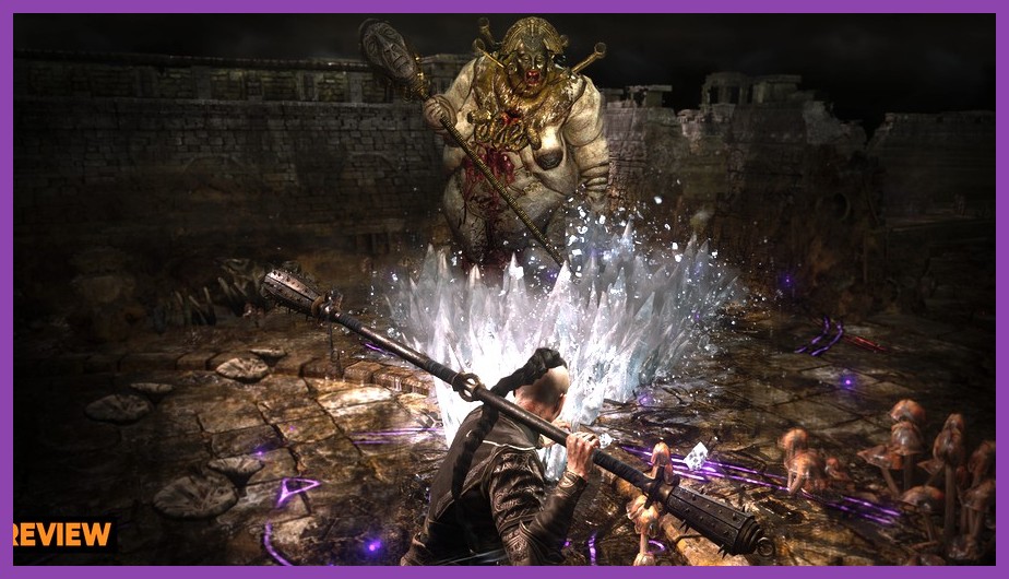 Path of Exile 2 intense boss encounter showing health bars and skill icons