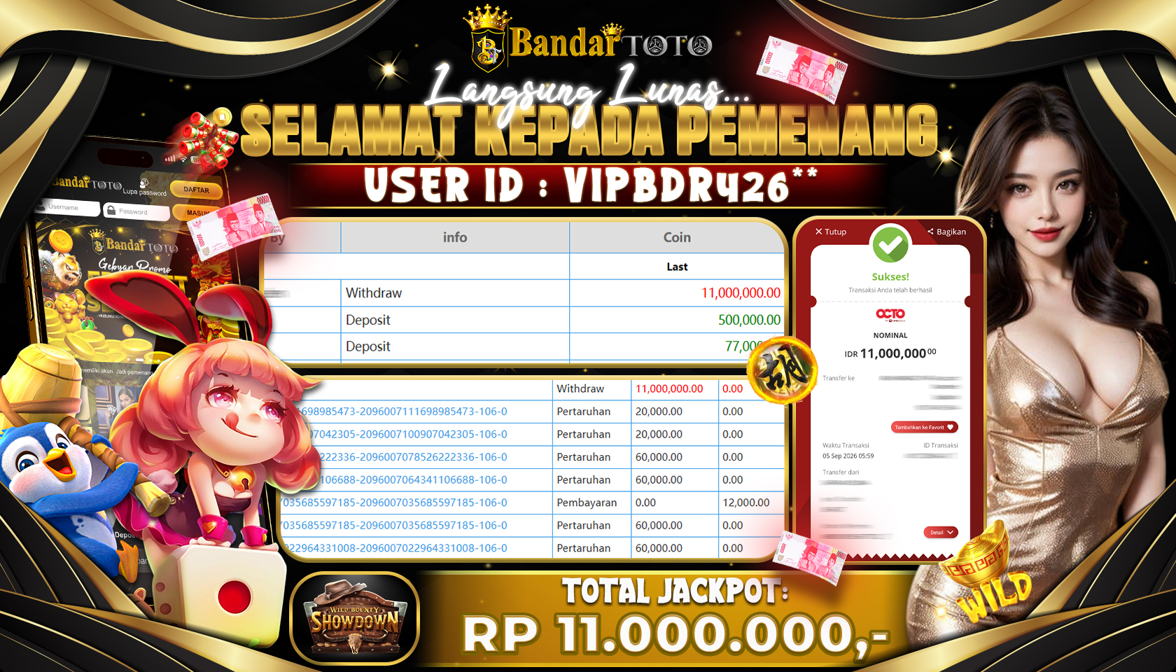 BANDARTOTO JACKPOT PG-WILD BOUNTY SHOWDOWN 11 JUTA DIBAYAR LUNAS,-