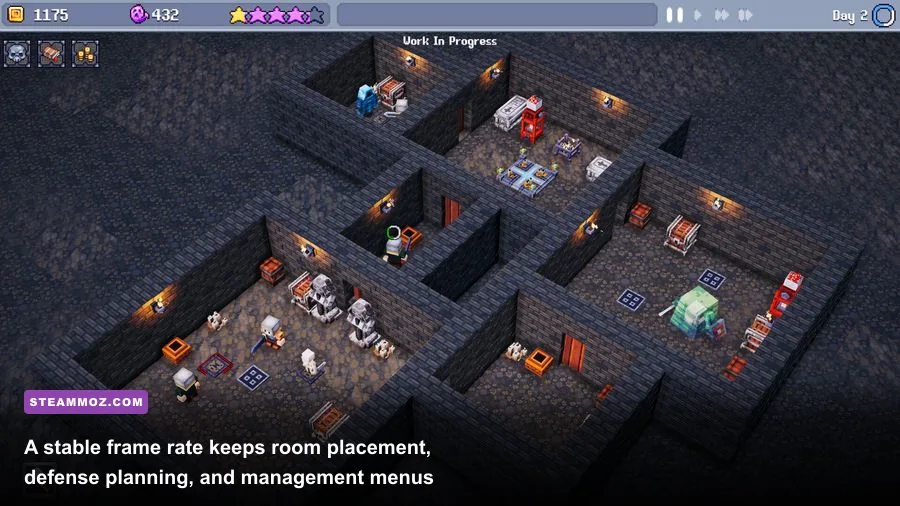 Dungeon Tycoon underground fortress gameplay on a gaming PC