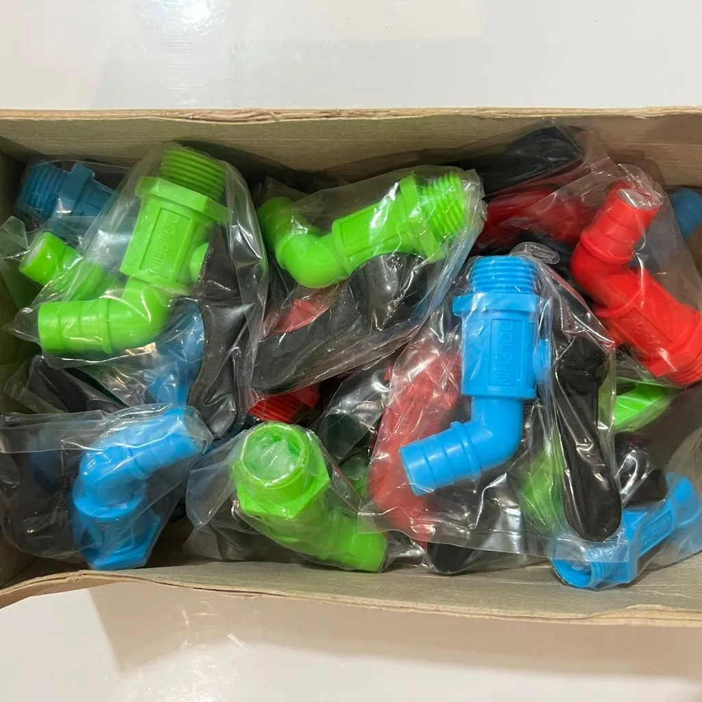 Ball Valve Kran Bola Taman 1/2 3/4 Inch DOLPHIN / Stop Kran PVC Plastik Tebal / Kran Air Pipa 1/2" 3/4" Merah Hijau Biru Random - Gambar 3