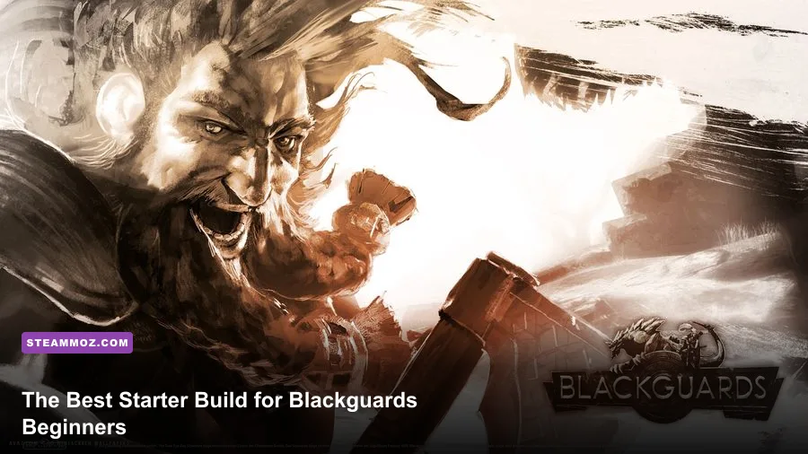 Blackguards hero fighting enemies on a tactical battlefield