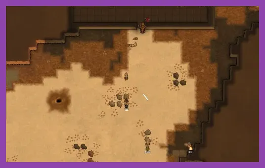 RimWorld colonist wearing cataphract armor and carrying a charge lance