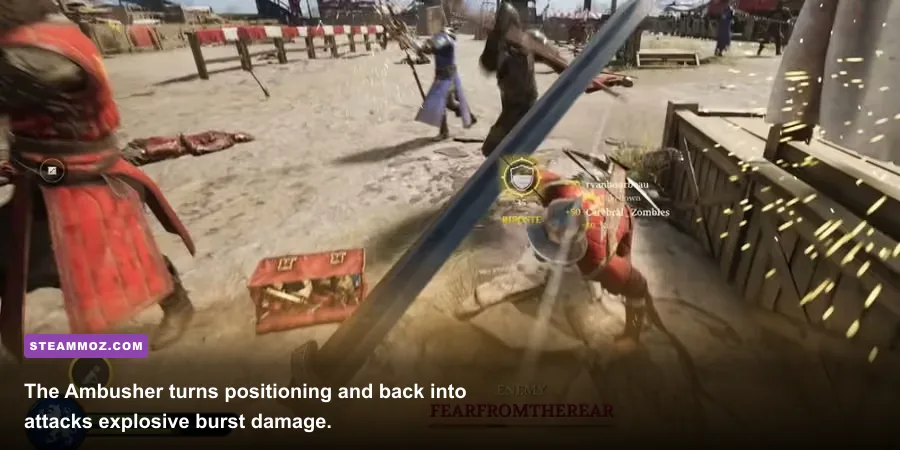 Chivalry 2 Ambusher using a dagger behind enemy lines